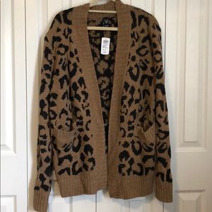 NWT Leopard Cardigan